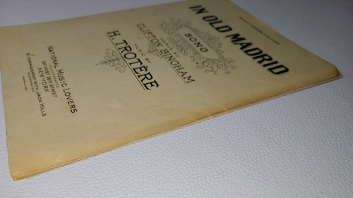 Partituras de voz de piano de Madrid antiguo de 1924 Bingham Trotère nacional antiguas - Imagen 4 de 7