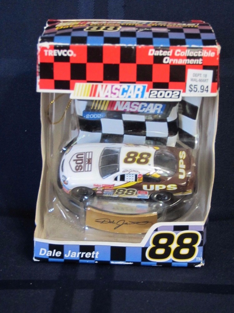 NIB- Dale Jarrett- #88 UPS Nascar Race Car- Dated Collectible Ornament- 2002