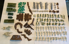 Original Marx World War 2 Battleground Playset. Vintage 1970's. 90 comp. NO BOX
