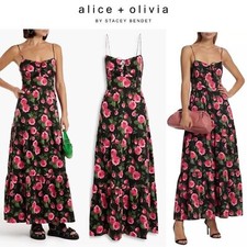 ALICE + OLIVIA Chantay Floral-Print Maxi Dress in Multicolor Size US 2