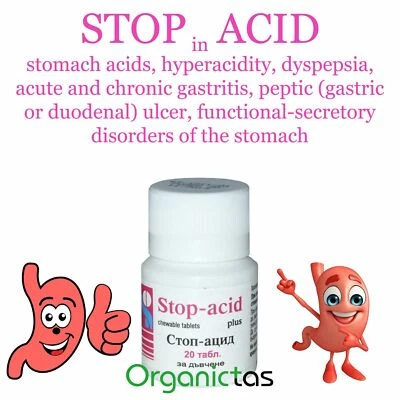 PANACEA STOP-ACID+ 370mg Acid Reflux, Hyperacidity, Dyspepsia, Gastritis, Peptic Ulcer