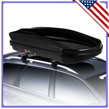 Rooftop Cargo Box Carrier 12.36 Cu. Ft Hard Shell Roof Mount Luggage Storage
