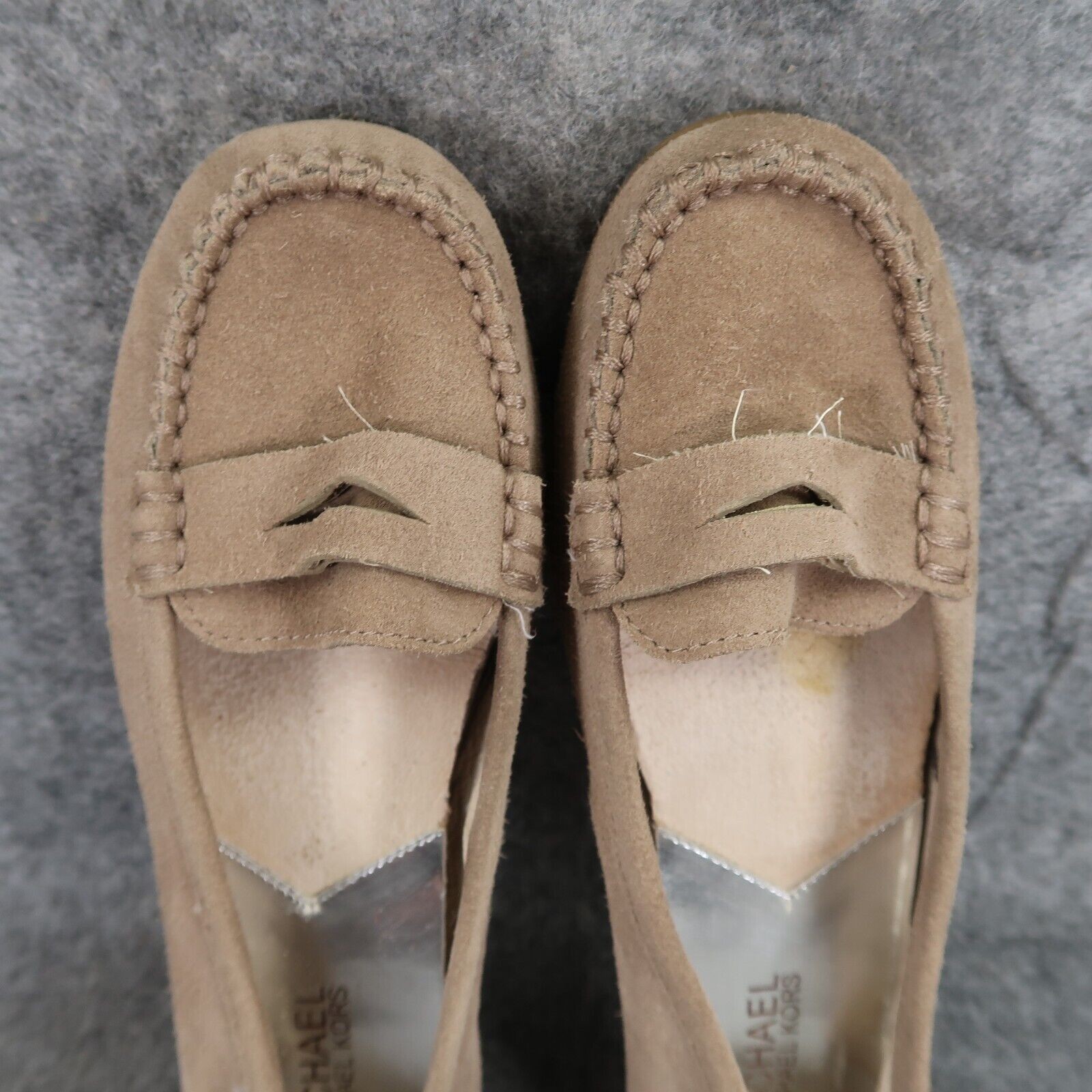 Michael Kors Shoes Womens 6.5 Loafer Leather Moccasin Slip On Fashion Career Tan thumbnail 7