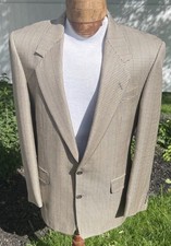 Karl Lagerfeld Paris Silk Wool Houndstooth Sport Coat Jacket Old Money 40R/44