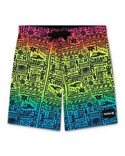 Hurley Boys Rainbow Graphic Boardshorts Size 18 NWT 4-Way Stretch Swim Trunks