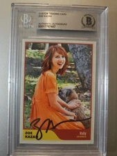Zoe Kazan Custom Signed Card - Ruby Sparks - Beckett Encapsulated