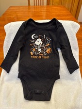 Disney Mickey Mouse Long Sleeve Halloween Baby Bodysuit 6 Mos