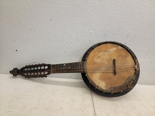Antique Banjolin Banjo Mandolin 12-string instrument unmarked Rare Piece