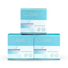 Clear C Eyelid Wipes Pre-Moistened for Dry Eyes – Rinse 30 Count (Pack of 3)
