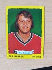 1973-1974 73-74 bill barber rookie card rc flyers nhl hockey topps #81 philly. rookie card picture