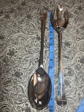 Vtg 1991 International Silver - Silverplated 13" Salad Fork/Spoon Serving EUC