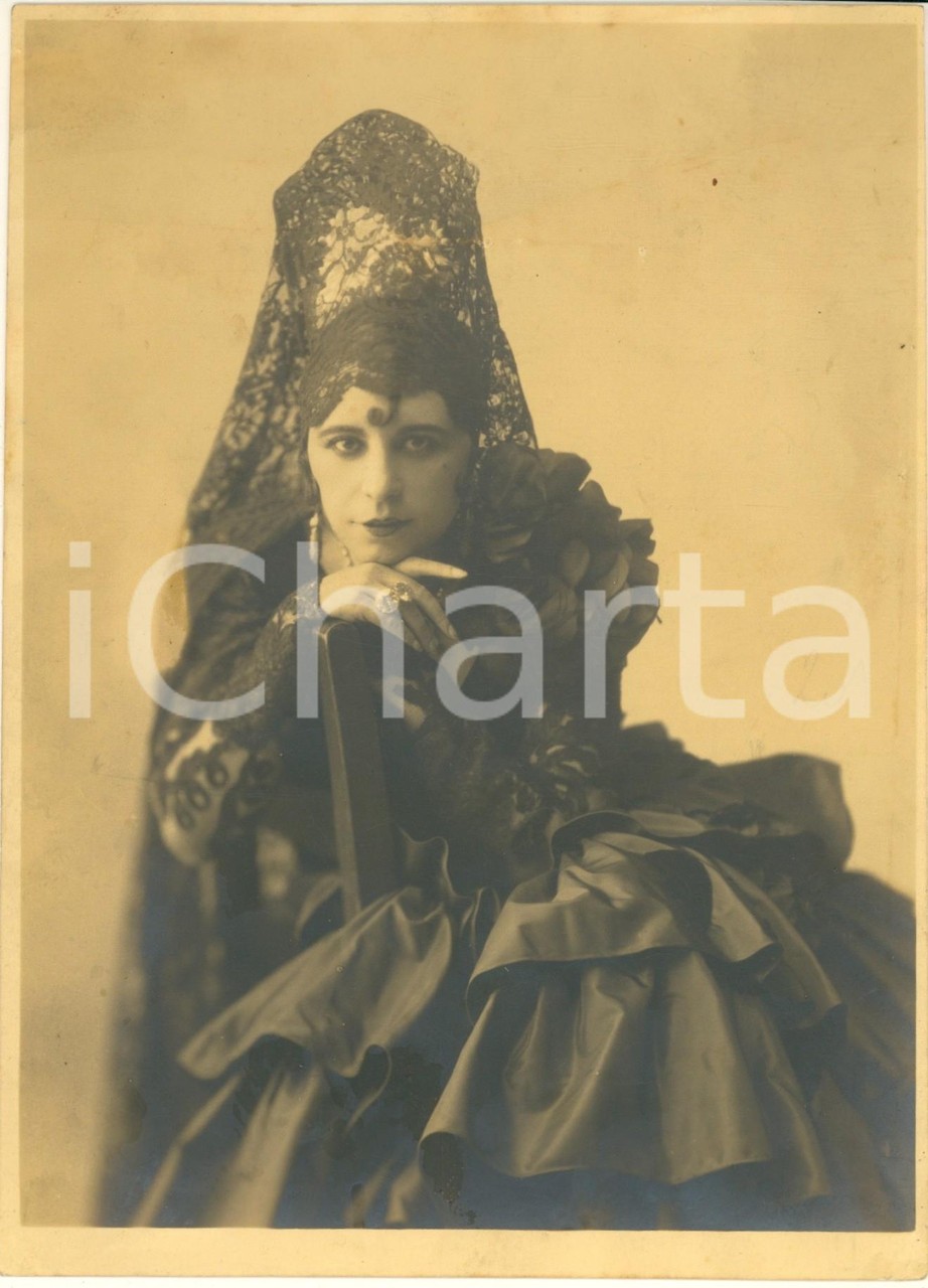 1920 ca LIRICA Gisella BESANZONI LAGE cantante in "Carmen" *Foto RARA 17x23 cm