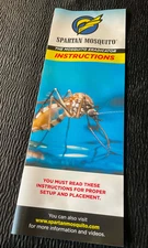 Instructions ONLY Spartan Mosquito Brochure Booklet How to Use Paperwork