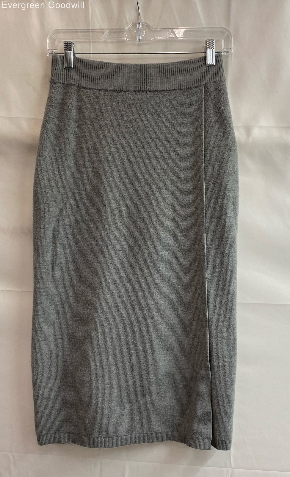 J.Crew Women's Gray Elastic Waist Knitted Straight And Pencil Skirt Size S