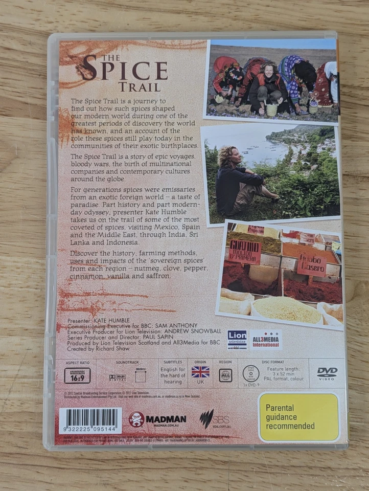 The Spice Trail : The Origins of Spice DVD (2012 |  Region All | SBS | VGC) - Image 2 of 4