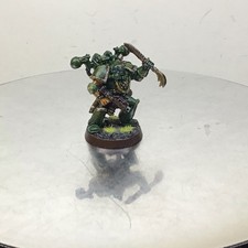 Warhammer 40K Death Guard PLAGUE MARINE CHAMPION built painted metal OOP BD51712