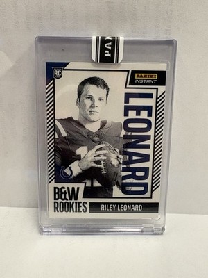 2025 Panini Instant B&W Rookies Riley Leonard 1 Of 1! One Of One! #BWR-20