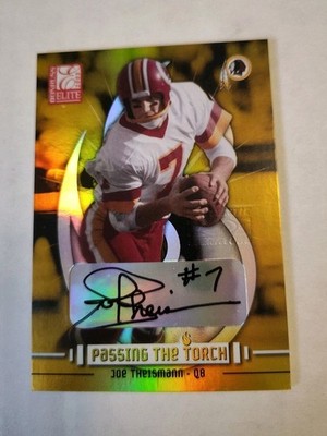 2003 Donruss Elite Joe Theismann Passing the Torch Auto #2/100 Redskins