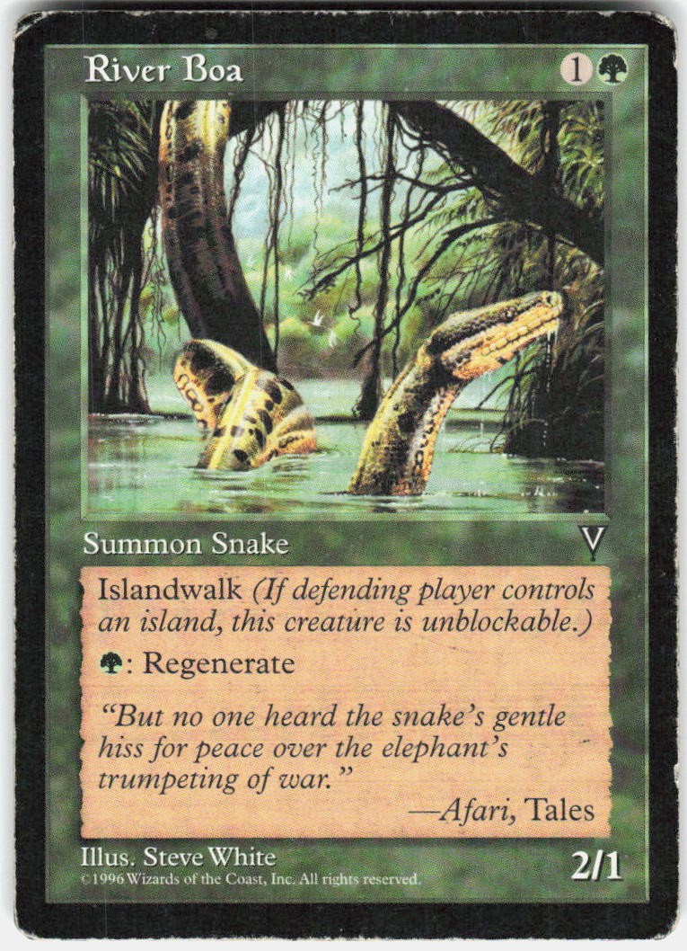 River Boa Common Visions Magic: The Gathering Heavily Played