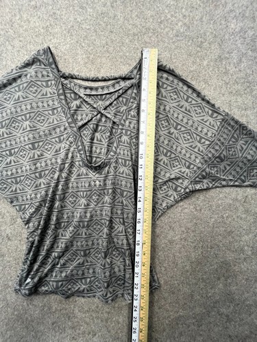 Pure + Good Anthropologie Womens Gray Top Size XS Dolman Sleeve Open Back - Picture 6 of 7