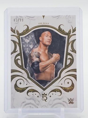 THE ROCK DWAYNE JOHNSON 2025 TOPPS ROYALTY WWE /99 #002 LEGEND Q1887