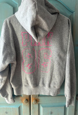 PINK Gray Hoodie Size XS Fleece Lined 86 Full Zip