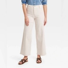 Universal Thread High-Rise Sailor Wide-Leg Jeans Beige 16 New With Tags