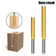 8mm Shank 2" and 3" Blade Extra Long Straight Router Bit Woodworking Cutter Set