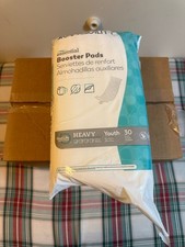 Paquete de 6 paquetes de almohadillas de refuerzo de pañales esenciales para jóvenes paquete de 30 12 X 3,25 pulgadas 180 en total
