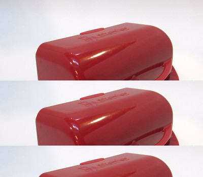 Kitchen Concepts Unlimited ''Better Dish'' Butterie Flip-Top Butter Dish Red Tray