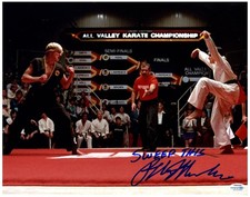 The Karate Kid Ralph Macchio Autographed 11x14 Photo ACOA Witness ITP