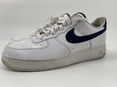 Nike Air Force 1 Low White Midnight Navy (2020) Mens 11 EUC Navy Swoosh