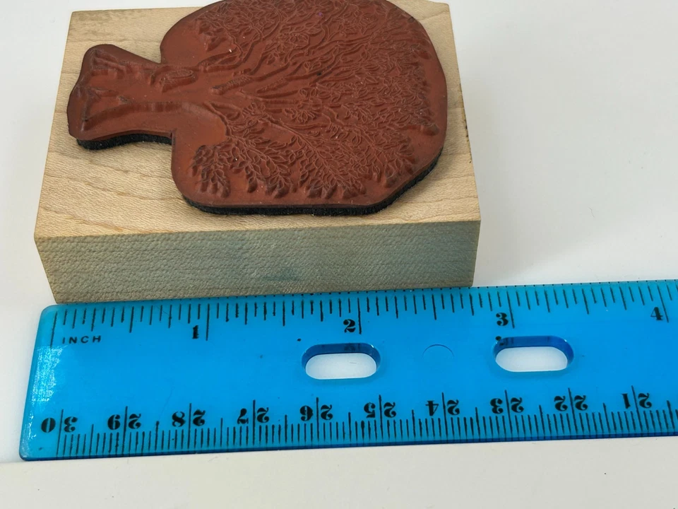 Delafield Stamp Company TREE H703 Naturaleza Exterior Montaje Madera Sello de Goma Foto 2 de 4