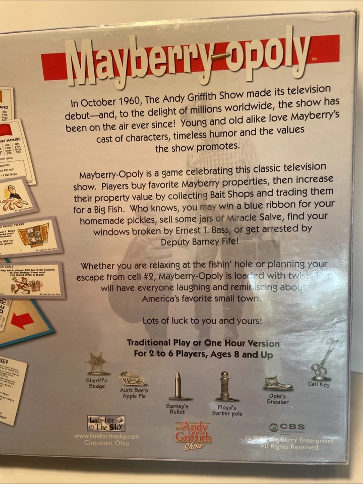 Mayberry-poly 2007 juego de mesa - The Andy Griffith Show - sellado - lágrima de envoltura Foto 4 de 4
