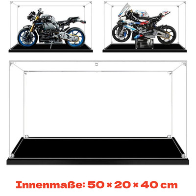 Groß Acryl Vitrine für Lego Technic BMW Motorrad 42130 Yamaha 42159 Ducati 42202