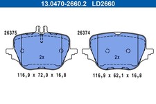 Bremsbelagsatz Scheibenbremse ATE Ceramic 13.0470-2660.2 für MERCEDES GLC X254