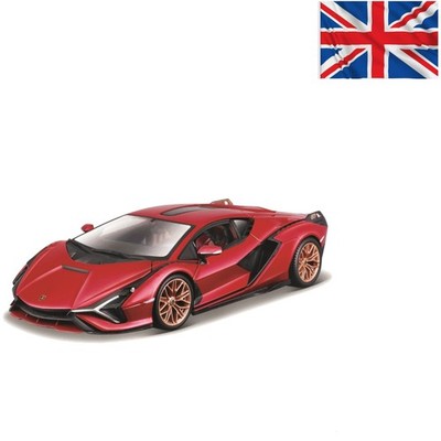 Unglaublich detailliertes rotes Lamborghini Sian FKP 37 - 1:24 Die-Cast Modell