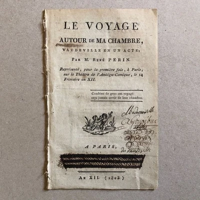 René Périn — Voyage autour de ma chambre — annoté Élisa Gougibus — Fagès — 1803. - Photo 1/4