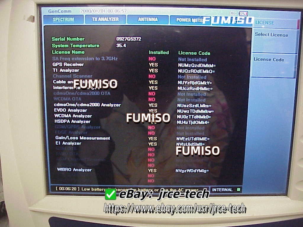 Gencom GC7105A Base Station Analyzer 30MHZ TO 3000MHZ/Spectrum/Sweep/Power Meter