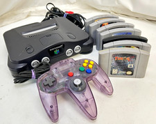 Nintendo 64 N64 Video Game Console Bundle W/Controller, Cords, And 7 Games