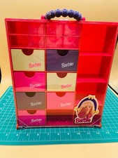 1993 Mattel BARBIE Case Drawers Organizer Storage Case For Accessories Handle