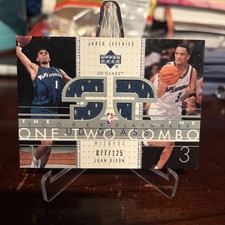 2002-03 UD Glass One Two Combo Jerseys #JJDC Jared Jeffries Juan Dixon 77/125 