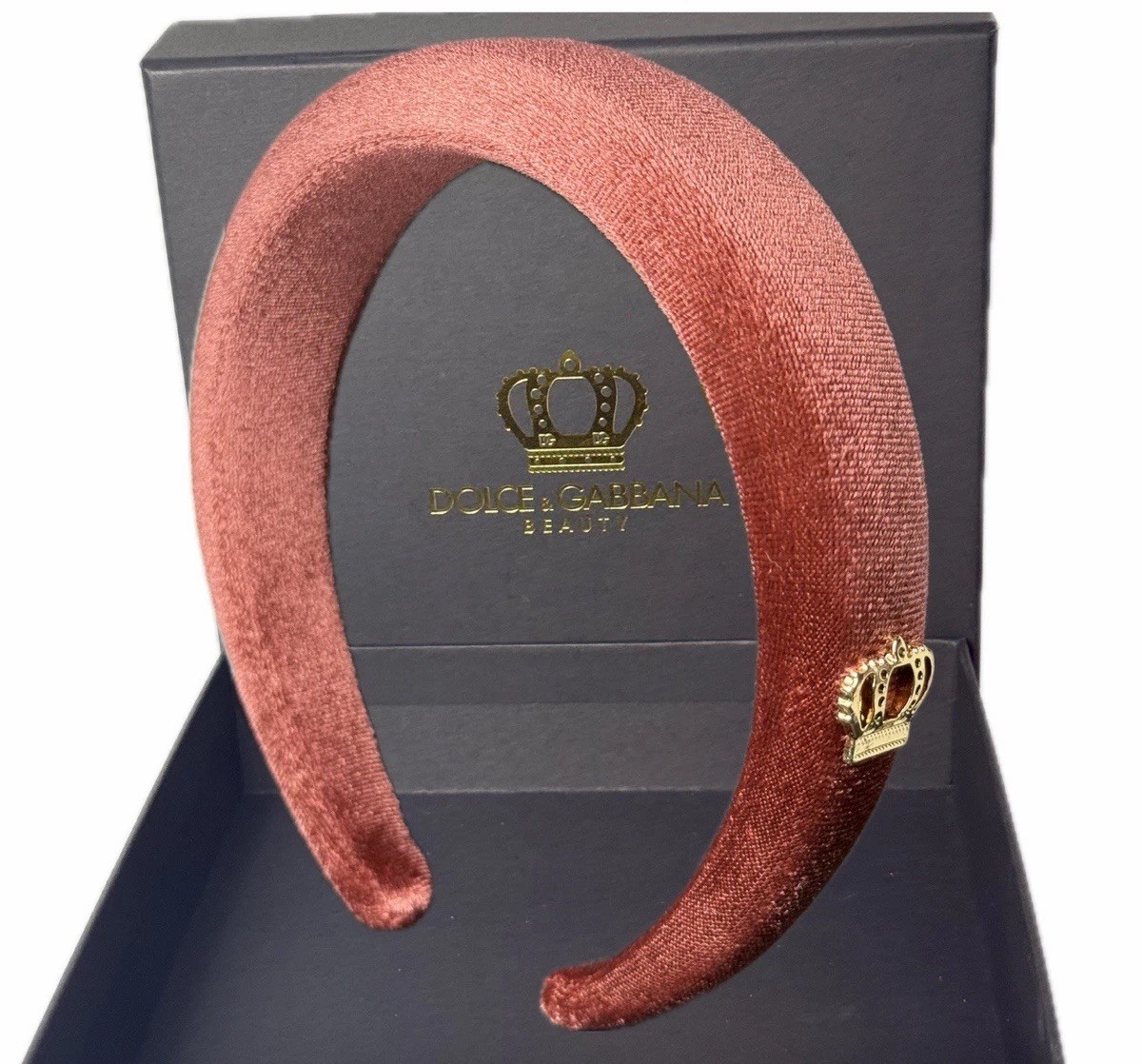DOLCE & GABBANA ブラックヘッドバンド Dolce & Gabbana Headband | Velvet Lux Hair Accesory | New in Box