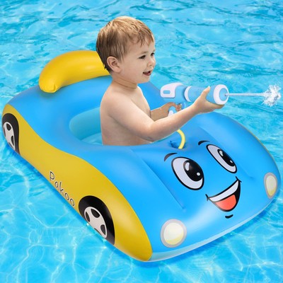 Baby Pool Float Inflatable Car Pool Float Boat with Squirt , Pool Float Baby ...