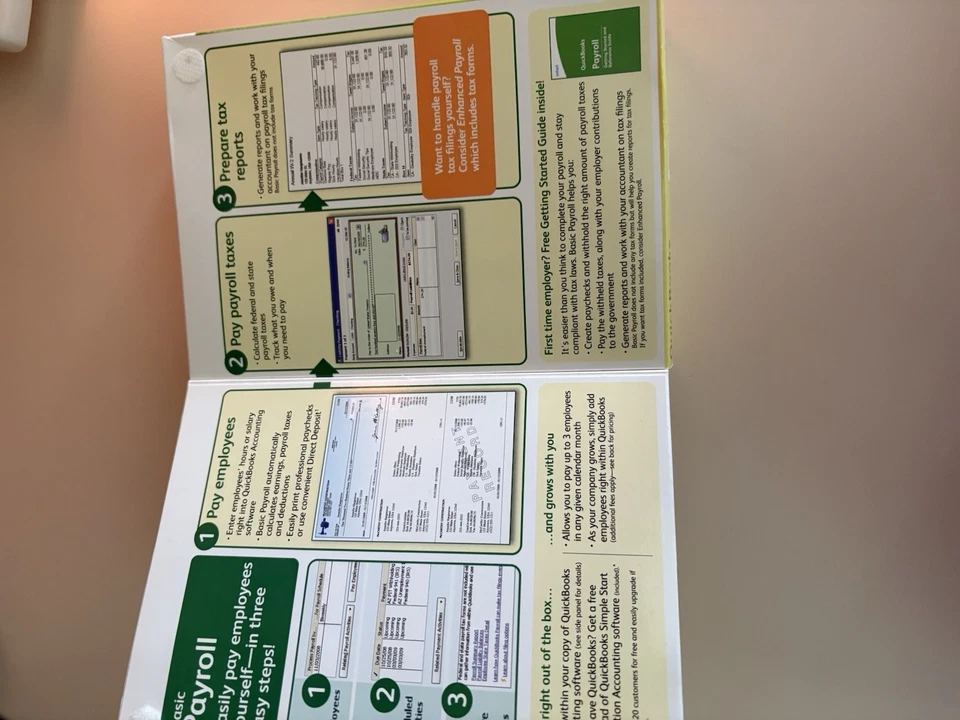 Intuit QuickBooks Basic Payroll 2008 Small Business 1-3 Employee New Sealed - Image 3 of 4