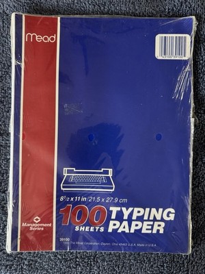 Mead Paper Multi-Purpose Typing Paper, 8-1/2'' x 11'', White (39100), 100 