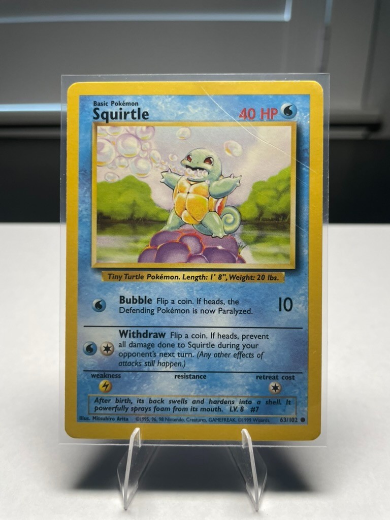 Squirtle Base Set 63/102 Common Pokemon Card
