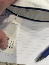 Boys bucket, hat 6 to 12 months Janie and Jack white with navy anchor NWTMRSP 23