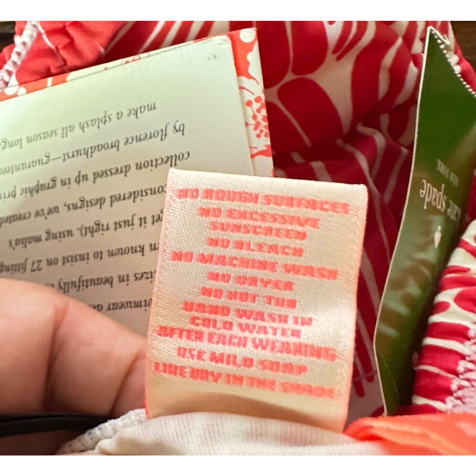 KATE SPADE Bikini Bottom Fingers Flame Swim Suit Size 4 NWT!!! thumbnail 6