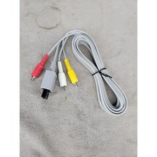Nintendo Wii Wii U RVL-009 Composite AV Cable RCA Video Audio Cord Grey OEM